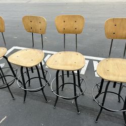 4 Industrial Bar stools 