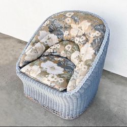 Vintage Mid Century Rattan Lounge Chair 70s