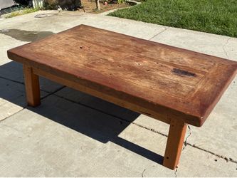 natural wood coffee table
