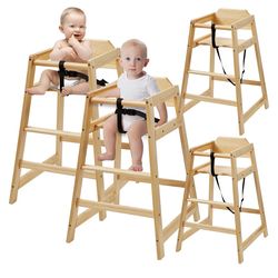 Pack of 4 wooden high chair