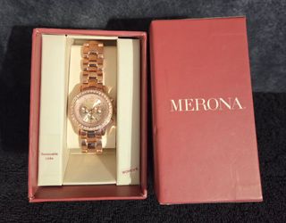 NWT Merona Women's Rose Gold Watch