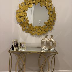 Mirror with table