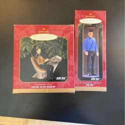Hallmark Star Trek Commander Data And Dr. Leonard H. McCoy Ornaments