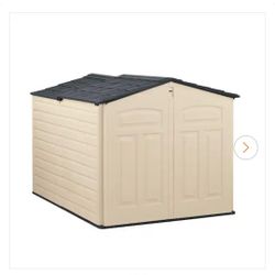 NEW- Rubbermaid
6 ft. 6 in. x 5 ft. Slide-Lid Resin Shed