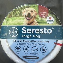 Seresto Flea and Tick Collar for Large Dogs over 18lbs 8 month Protection