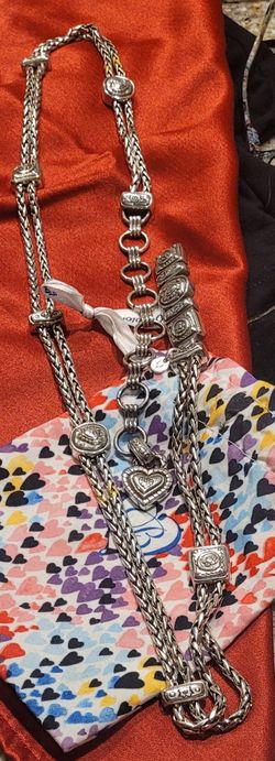Brightons Silver Heart Belt Small