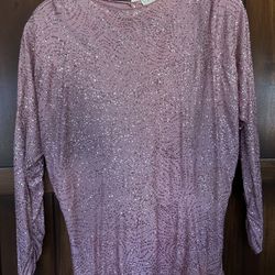 Pink Sequin Hattie Two Piece Dress