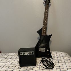 Kids electric bass guitar with amp