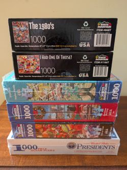 New White Mountain 1000 Piece Jigsaw Puzzles - $8 Each