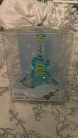 Glass Guitar Music Figurine