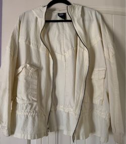 Nike Cream Zip-Up Utility Jacket