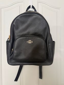 Authentic Coach black leather backpack