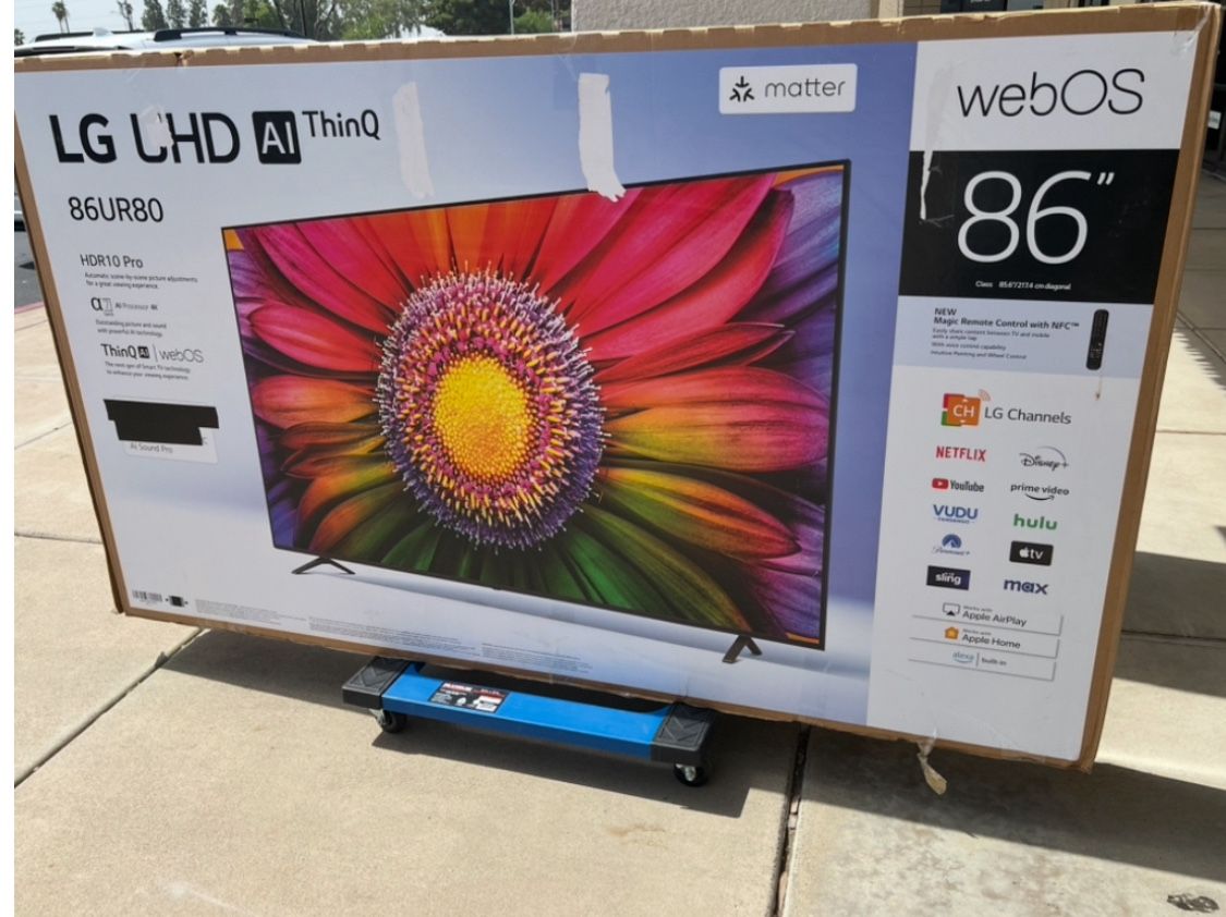 86 TV LG smart 4K HD TV $55 down financing free delivery six month warranty