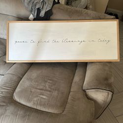 Wood Framed Quote Sign
