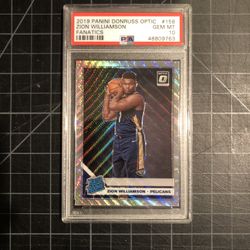 2019 Donruss Optic Holo Silver Zion Williamson Psa 10