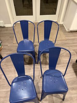 Blue Bistro Chairs- set of 4
