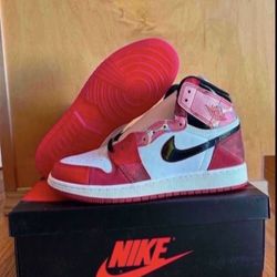 Nike Jordan 1 High OG Spider-Man Spider-Verse Next Chapter GS Size 7Y/8.5 Womens Brand New 