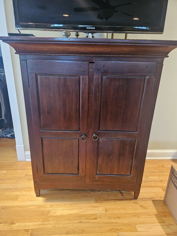 Indonesian Armoire Solid Wood. Entertainment Center