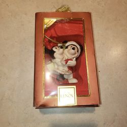 Mickey & Minnie Mouse DISNEY LENOX Ornament 1st Xmas Together NIB

