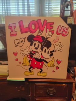 Mickey and Minnie Mouse 'I Love Us' Wall Art