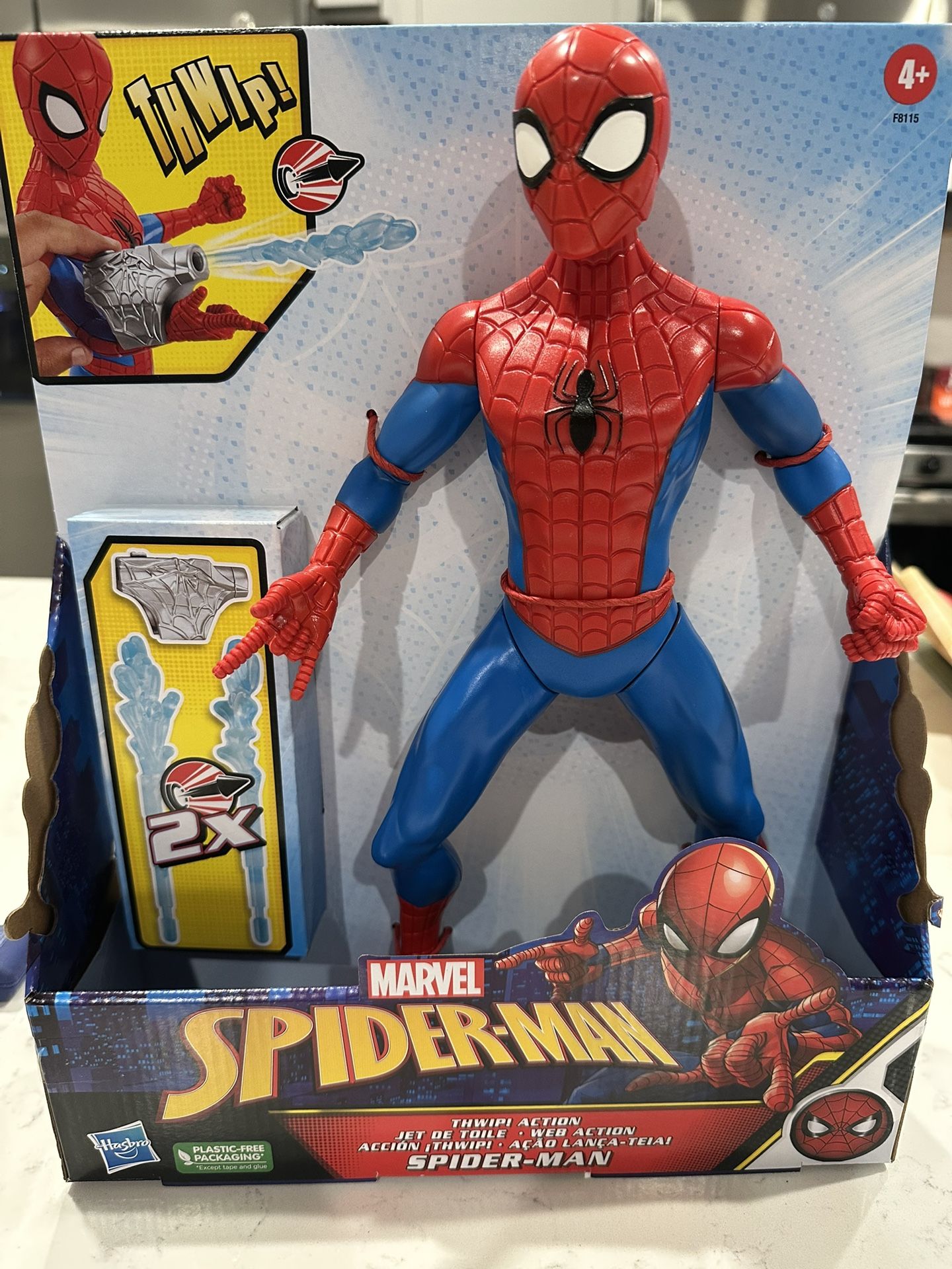 Marvel Spider-Man Thwip 13-Inch-Scale Action Figure, Super Hero Toy for Kids Ages 5 and Up