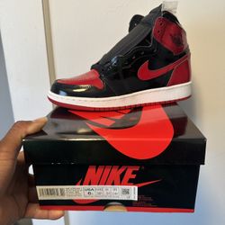 Retro 1 Bred Patent Leather Size 6