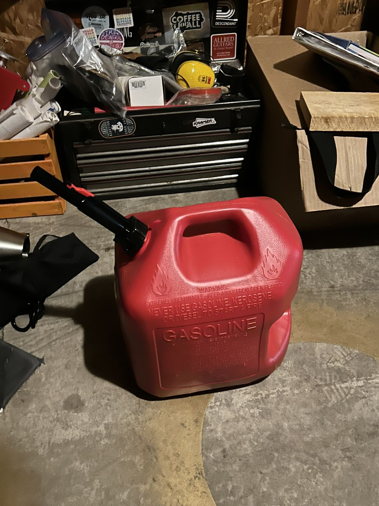 Gas Can Full Of Gas And Two Stroke Oil (mixed)