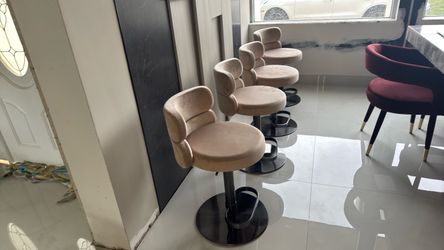 4 modern stools  for sale in black and beige