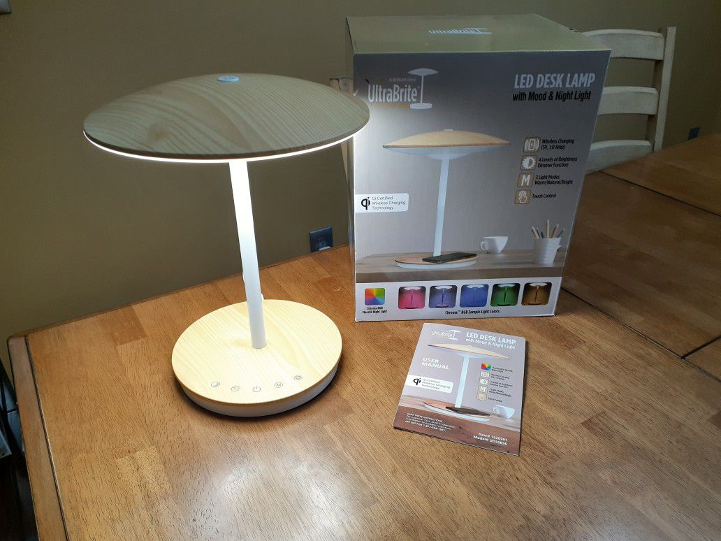 Led desk lamp wireless charger free delivery in kc