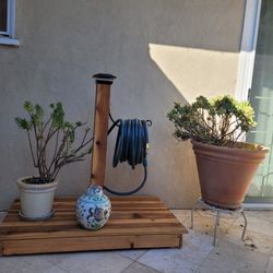 Hose Holder And Potted Plant Shef