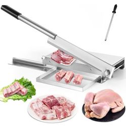 Moongiantgo Manual Meat Bone Cutter Rib Slicer