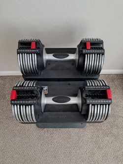Adjustable Dumbbells w Stand