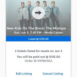 New Kids On The Block concert tickets (2)