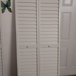 36 in. x 80 in. 3 in. Louver/Louver White PVC Composite Interior Bi-Fold Door