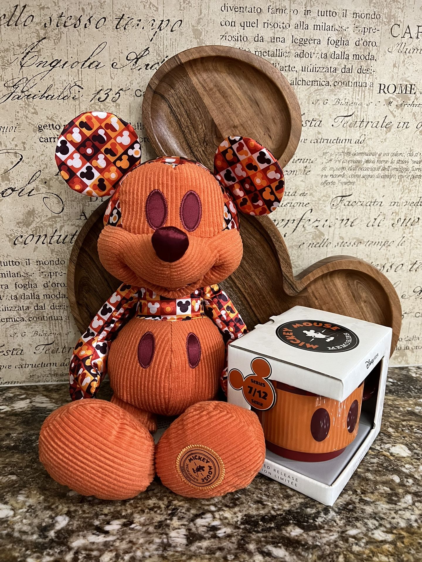 Mickey Mouse Memories 16” Plush and Cup Set - LIMITED EDITION - 2018 JULY Release - (Brand New)