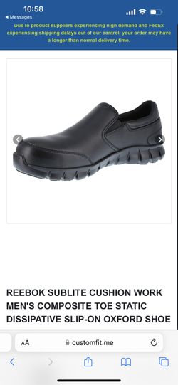 Black Steel Toe Shoes. Women’s Size 9 Wide