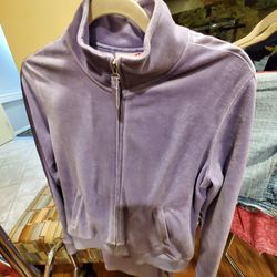 Style & Company New Lavendar Set - Velvet Sweatsuit - Jacket/Pants - M