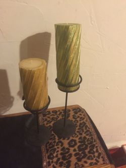 Brand new candle holder and candles