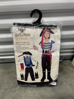Buccaneer Prince Boys Pirate Costume Set Size 7-9