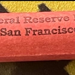 One  Roll Wheat Pennies (50 Coins) Showing Mercury Silver Dime/Indian Head Ender