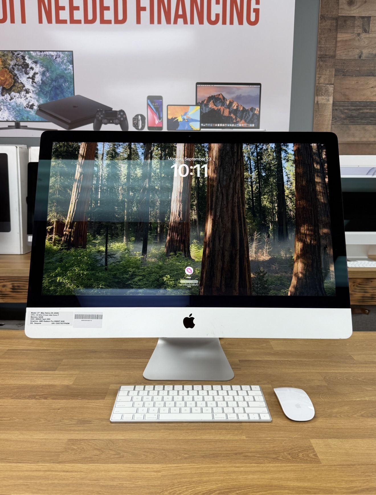 iMac 27" 5K 64GB RAM*500GB SSD*3.8Ghz Intel 8 Core i7