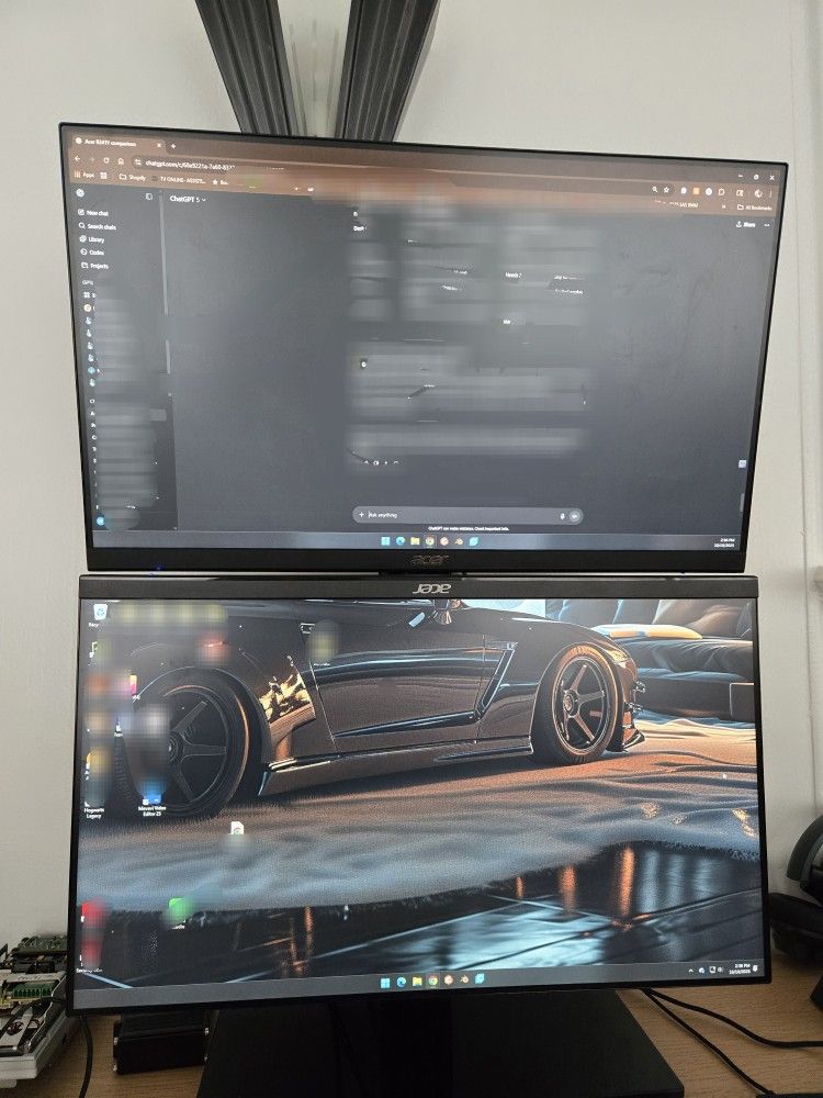2 Monitors Acer R241y 75hz
