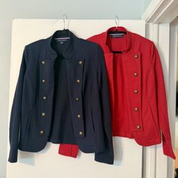 Tommy Hilfiger Military-Style Casual Blazers – Size Small (Run Large)