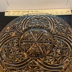 12 1/2 “ Platter Vintage Pressed Glass