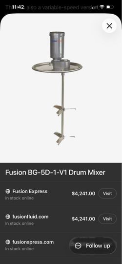 Fusion BG-5D-1-V1 Drum Mixer