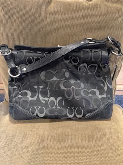 Coach Signature Crossbody Shoulder Bag Black