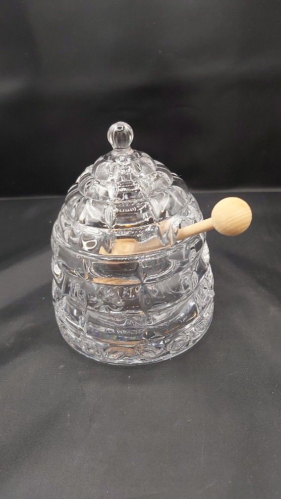 Lovely Crystal Honey Pot