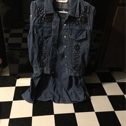 Ellen Richman Denim Vest & Skirt