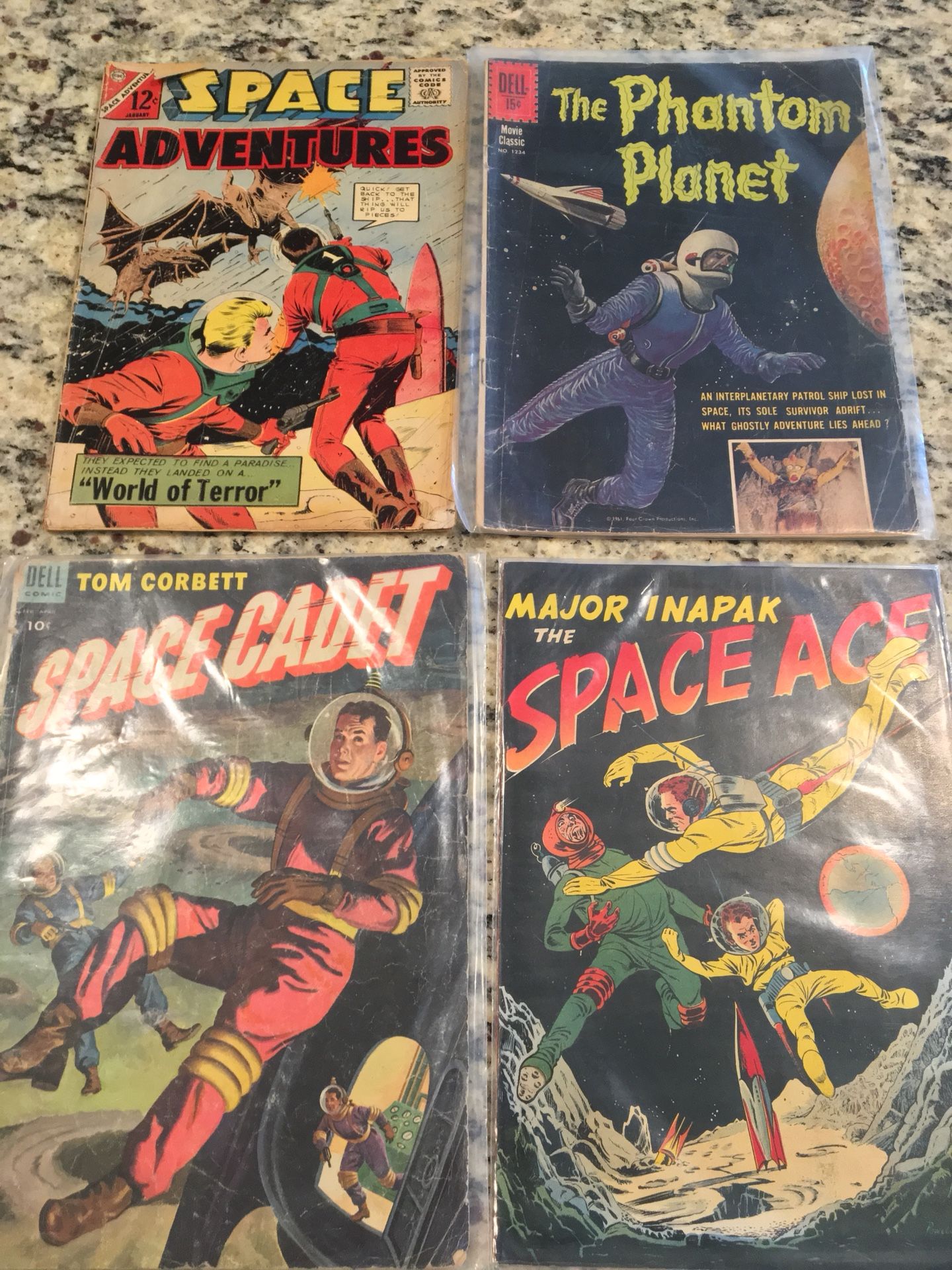 Lot of 4 1950/1960 Sci Fi/Space Comic Books