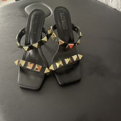 Black Studded Heels 